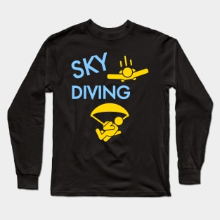 Skydiving Skydive Parachute Parachutist Skydiver Long Sleeve T-Shirt